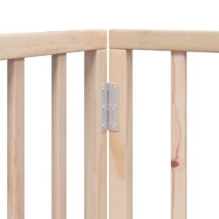 Dog Gate with Door Foldable 6 Panels 300cm Poplar Wood - Complete Storage Solutions