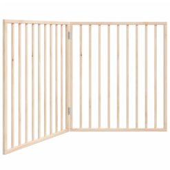 Dog Gate Foldable 2 Panels 160cm Poplar Wood - Complete Storage Solutions