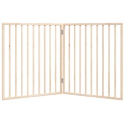 Dog Gate Foldable 2 Panels 160cm Poplar Wood - Complete Storage Solutions