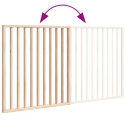 Dog Gate Foldable 2 Panels 160cm Poplar Wood - Complete Storage Solutions