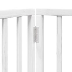 Dog Gate with Door Foldable 6 Panels 300cm Poplar Wood - Complete Storage Solutions