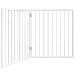 Dog Gate Foldable 2 Panels 160cm Poplar Wood - Complete Storage Solutions