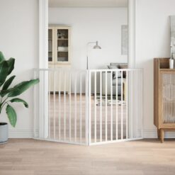 Dog Gate Foldable 2 Panels 160cm Poplar Wood - Complete Storage Solutions