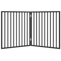 Dog Gate Foldable 2 Panels 160cm Poplar Wood - Complete Storage Solutions
