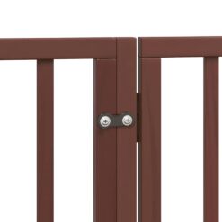 Dog Gate with Door Foldable 6 Panels 300cm Poplar Wood - Complete Storage Solutions