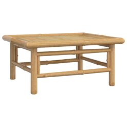 6 Piece Garden Lounge Set with Cushions Bamboo 55x65x30cm - Light Grey - Complete Storage Solutions