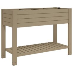 Polypropylene Garden Raised Bed 110x45x79cm - Light Brown - Complete Storage Solutions