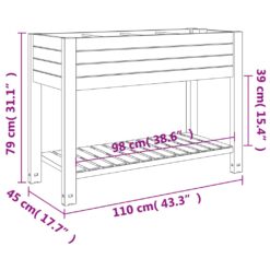 Polypropylene Garden Raised Bed 110x45x79cm - Light Brown - Complete Storage Solutions