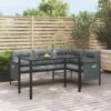 2 Piece Steel Garden Dining Set Anthracite 168x116x65cm - Dark Grey - Complete Storage Solutions