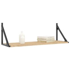 2 Piece Wall Shelves 80x25x25.5cm - Oak - Complete Storage Solutions