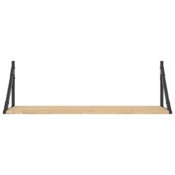 2 Piece Wall Shelves 80x25x25.5cm - Oak - Complete Storage Solutions