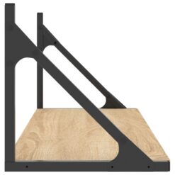 2 Piece Wall Shelves 80x25x25.5cm - Oak - Complete Storage Solutions