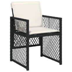 9 Piece Poly Rattan Garden Dining Set with Cushions - Complete Storage Solutions