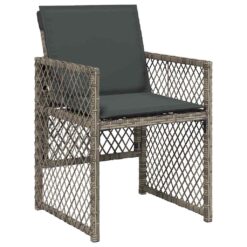 9 Piece Poly Rattan Garden Dining Set with Cushions - Complete Storage Solutions