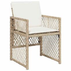 11 Piece Poly Rattan Garden Dining Set with Cushions - Complete Storage Solutions