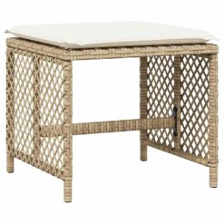 11 Piece Poly Rattan Garden Dining Set with Cushions - Complete Storage Solutions