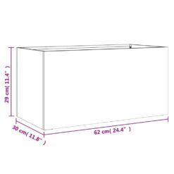 Corten Steel Planter 62x30x29cm - Complete Storage Solutions
