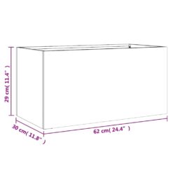 Corten Steel Planter 62x30x29cm - Complete Storage Solutions