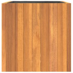 Acacia Wood Garden Planter 35x35x35cm - Natural - Complete Storage Solutions