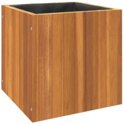 Acacia Wood Garden Planter 35x35x35cm - Natural - Complete Storage Solutions