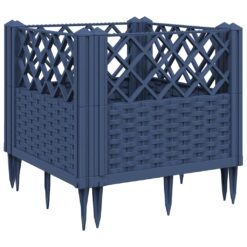 Alternative view of Garden Planter with Pegs Blue PP 43.5x43.5x43.5cm - Grey