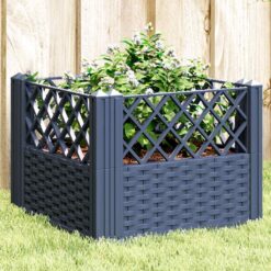 Garden Planter with Pegs Blue PP 43.5x43.5x43.5cm - Grey