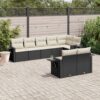 8 Piece Poly Rattan Garden Sofa Set with Cushions - Complete Storage Solutions