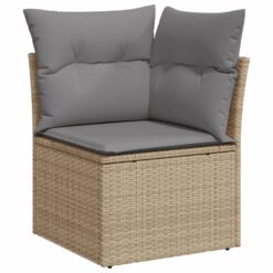 7 Piece Poly Rattan Garden Sofa Set with Cushions - Complete Storage Solutions