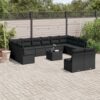 13 Piece Poly Rattan Garden Sofa Set with Cushions - Complete Storage Solutions
