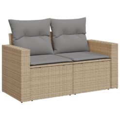 7 Piece Poly Rattan Garden Sofa Set with Cushions - Complete Storage Solutions