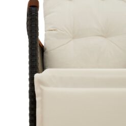 5 Piece Poly Rattan Garden Bistro Set with Cushions - Complete Storage Solutions
