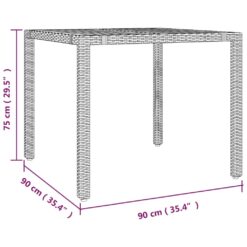 5 Piece Poly Rattan Garden Bistro Set with Cushions - Complete Storage Solutions