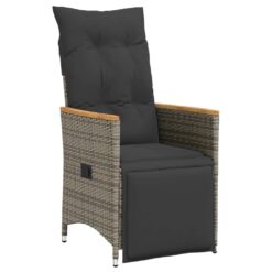 5 Piece Poly Rattan Garden Bistro Set with Cushions - Complete Storage Solutions