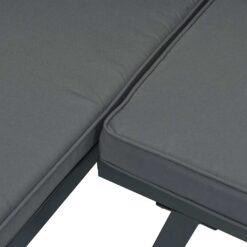 3 Piece Garden Sofa Set with Cushions Aluminium 118x73x73cm - Black - Complete Storage Solutions