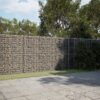 Gabion Basket with Cover Galvanised Iron 1150x100x200cm - Silver - Complete Storage Solutions