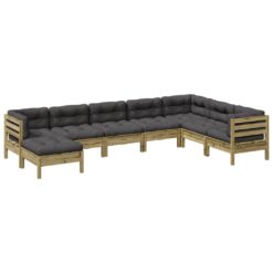8 Piece Douglas Fir Garden Sofa Set with Cushions - Complete Storage Solutions