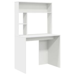 Alternative view of Desk with Shelf 91x50x149cm - White
