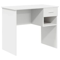 Alternative view of Desk with Drawer 90x49x75cm - White