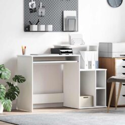 Desk with Drawer 120.5x44x88.5cm - White