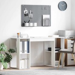 Desk with Shelf 130x50.5x75cm - White