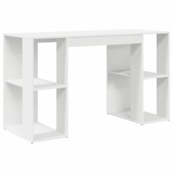Alternative view of Desk with Shelf 130x50.5x75cm - White