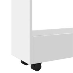 Narrow Storage Trolley 3 Tier 60x22x80cm - White - Complete Storage Solutions