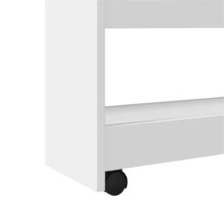 Narrow Storage Trolley 4 Tier 60x20x82cm - White - Complete Storage Solutions
