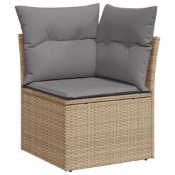 11 Piece Poly Rattan Garden Sofa Set with Cushions - Complete Storage Solutions