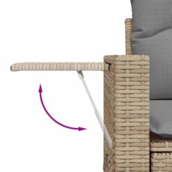11 Piece Poly Rattan Garden Sofa Set with Cushions - Complete Storage Solutions