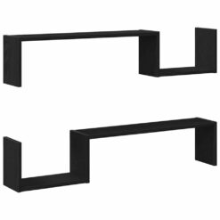 Alternative view of 2 Piece Wall Shelves Set 100x15x20cm