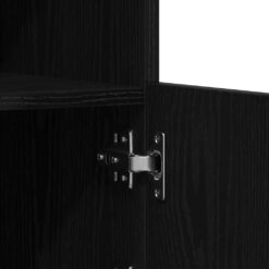 Glass LED Sideboard 41x37x100cm – Black Oak - Complete Storage Solutions