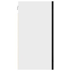 Hanging Glass Cabinet 40x31x60cm - Black Oak - Complete Storage Solutions