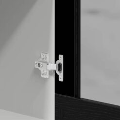 Hanging Glass Cabinet 40x31x60cm - Black Oak - Complete Storage Solutions