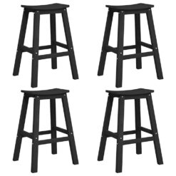 Alternative view of 4 Piece Garden Bar Set - Black